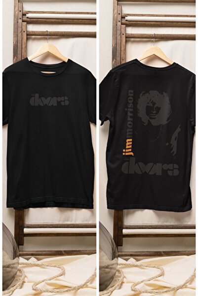 Fuddy Moda تي شيرت مطبوع عليه The Doors Back، تي شيرت مطبوع عليه موسيقى الروك...