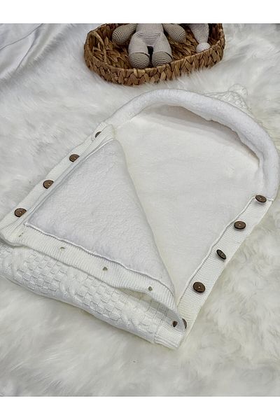 LİTTLELAND DOUBLE HAIR BRAIDED KNITWEAR WELLSOFT BABY SWADDLE