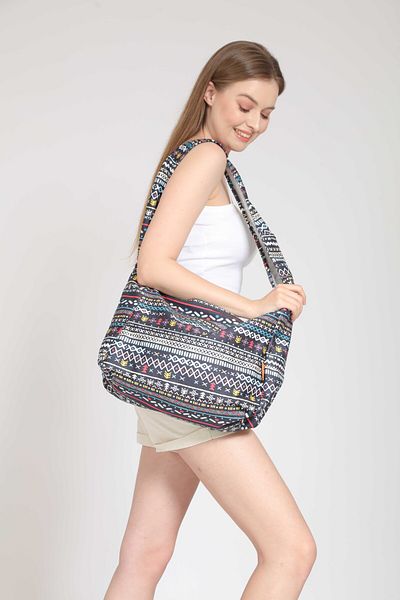 Street Bag Geantă de umăr etnică boemă - cu cuier și suport pentru telefon Winter