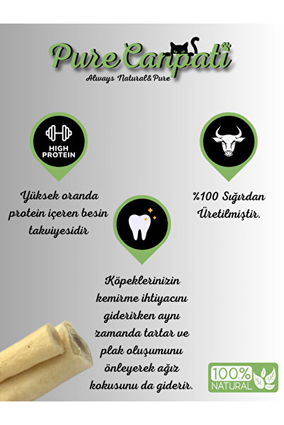 PureCanpati Kurutulmuş Dana Kuyruk Özel Seri 13-15 cm
