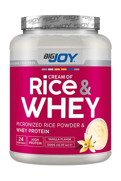Bigjoy Sports Whey Protein & Cream Of Rice Vanilla 1200 gr 15.8 gr Protein 28 gr Carbohydrate