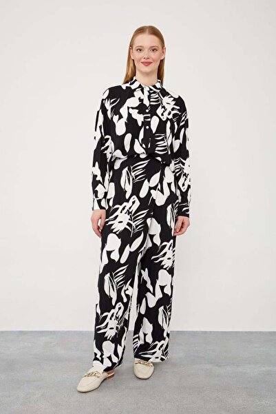 Levidor Aisha Çiçek Desenli Gömlek - Pantolon Takım