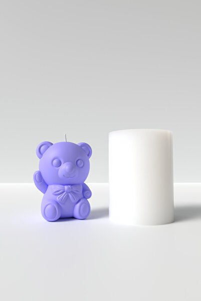 Cageartstudio Mini Ayıcık Mum Silikon Kalıp  - Ayıcık Mum Kalıbı - Teddy Mum ...