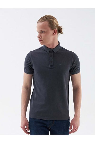 Loft 2026827 Regular Fit Men's Polo K.sleeve T-shirt - - Indigo - M - St06308-indigo-m