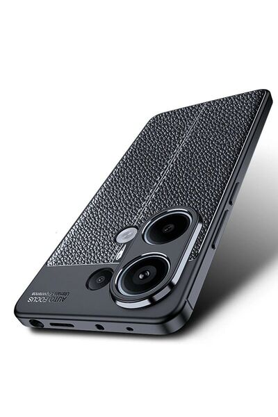 Xiaomi Poco M6 Pro 4g/note 13 Pro 4g Case Camera Protected Leather Look Sewing Patterned Cover