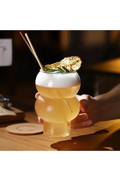 EliteÇeyizAvm Coffee and Presentation Glass - Cone Model, 400ml Glass Cup