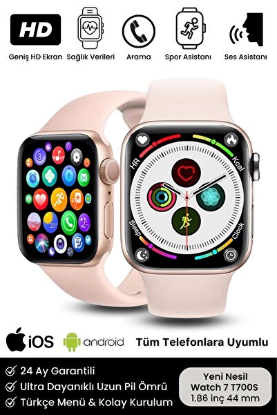 LaraThec Watch 7 Ios Android Uyumlu Spor Ve Sağlık Sensörlü Bluetooth Aramalı...