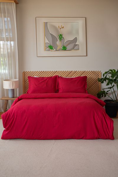 Valoroso Tekstil Double Striped Satin Duvet Cover Set