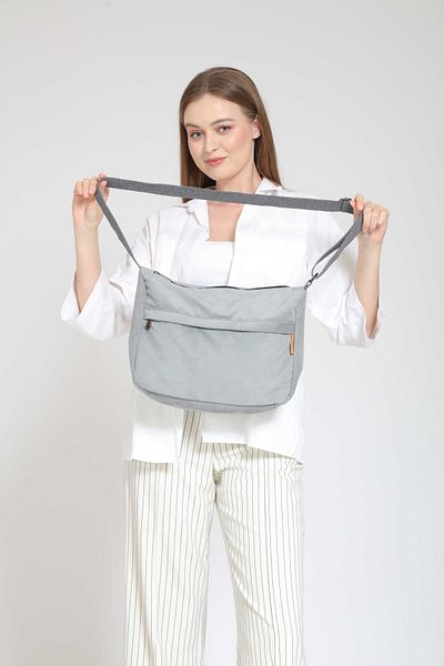 Street Bag Servietă de lucru pentru poștaș și geantă pentru laptop cu design simplu de culoare gri - Geantă de umăr pentru utilizare zilnică