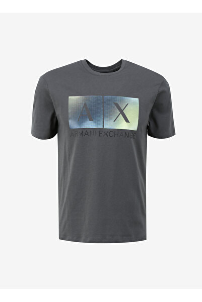 Armani Exchange Bisiklet Yaka Baskılı Haki Erkek T-Shirt 3DZTJB ZJBYZ 1839