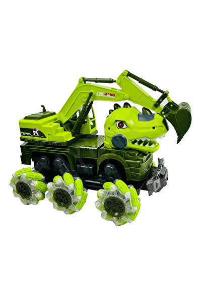 cayenna Uzaktan Kumandalı Sesli ve Işıklı 2.4G Dinozor Kamyon Kazıcı