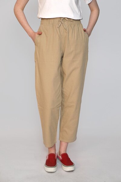 Lee Cooper Alberta Kadın Dokuma Pantolon Bej