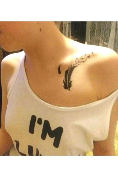 petit bijou Uçan Kuşlar Ve Tüy Dövme, Bilek, Kol, Göğüs Geçici Dövme ,tattoo (KÜÇÜK BOY)