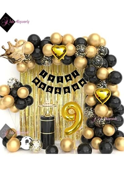 BKMC PARTY Σετ διακοσμητικών για πάρτι γενεθλίων με κορώνα βασιλιά, μπαλόνια ...