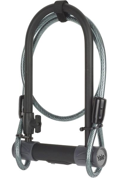 Yale Yul2c/13/230/1 High Security Wired U Bike Lock, Black/grey