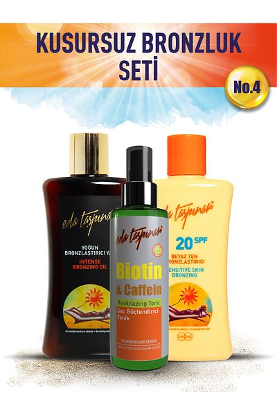 Eda Taşpınar مجموعة التسمير المثالية رقم 4 - عامل حماية من الشمس SPF0+WhiteT+بيوتين (EGX03-EGX19-EGX77)