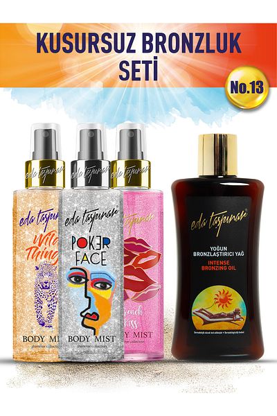 Eda Taşpınar Tan Flawless Set no.13 - SPF0+3 Pieces Glitter (EGX03-EGX31-EGX05-EGX06)