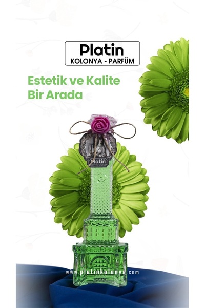 Platin Kolonya & Parfüm İzmir Saat Kulesi Cam Şişe Zeytin Çiçeği Kolonyası 25...