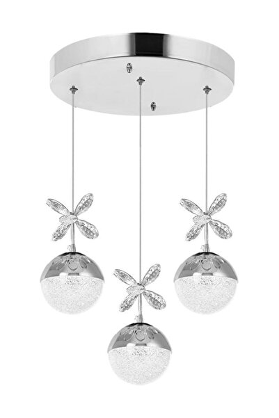 Eray Aydınlatma 9178-3 3lü Krom Sarkıt Led Avize