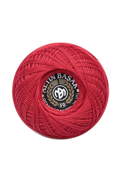 Altınbaşak Renkli Dantel İpi Kırmızı Renk No: 328 20 gram 10Adet (10x20gram)