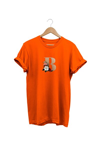 WİDİ Widi B Floral Printed Orange T-Shirt