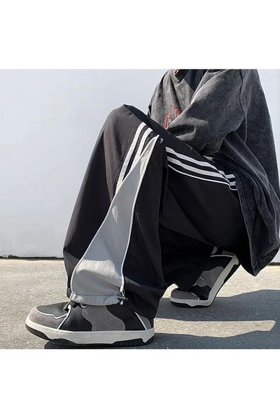 DEEFWEAR Φούτερ από ύφασμα μαύρο γκρι Piece Parachute