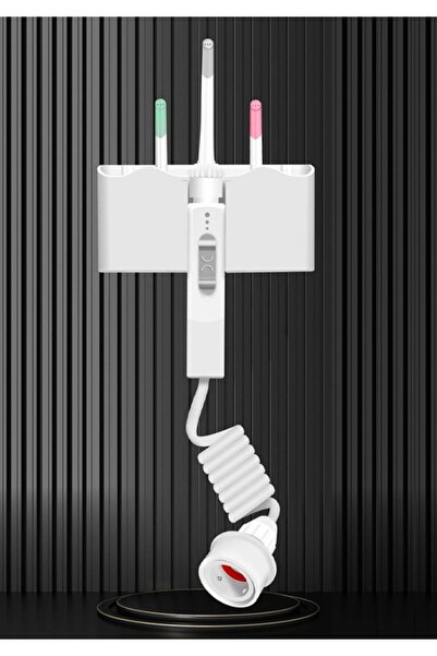 Estaa Ağız Duşu Musluk Aparatlı Duvar Askılıklı 3 Başlıklı Komple Ağız Bakımı Hazne Şarj Yok