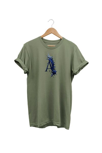 WİDİ Μπλουζάκι Widi A Navy Blue με στάμπα χακί