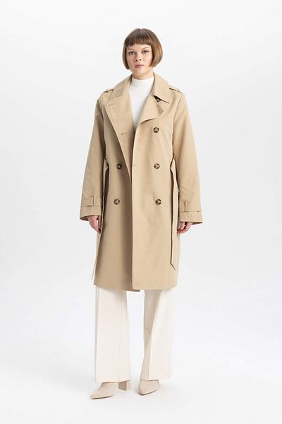 DeFacto Woman's Brown Trench Coat - A0593AX/BN425
