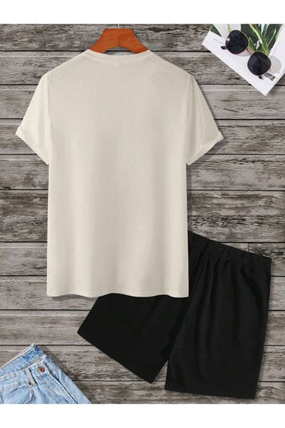 Revasser Σετ μπλουζάκι Unisex Γυναικείο/Ανδρικό B Προσαρμοσμένο εμπριμέ σορτς