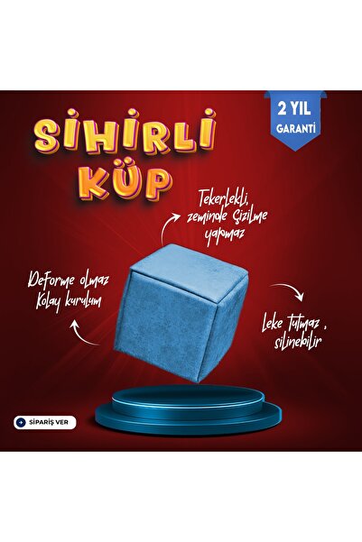 MAGİCFURNİ SİHİRLİ KÜP- 5'i 1 Arada Kanepe Tabure Ve Sehpa