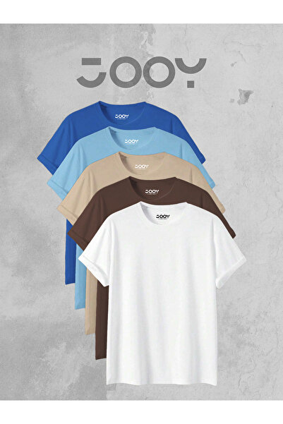 Jooy Company Crew Neck Comfortable Fit Oversize Basic 5 részes pólócsomag