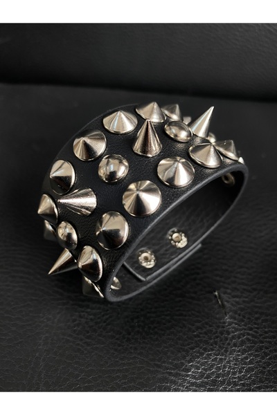 Aksabeltchokers 4.cm çivili punk metalci gotik vintage Bileklik 20.cm
