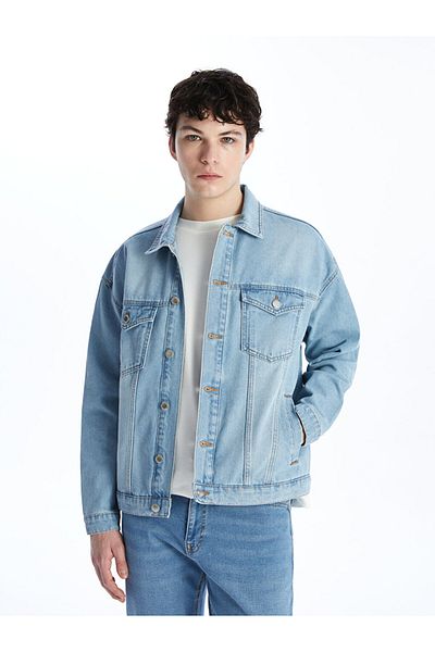 LC Waikiki Bequeme, geformte Herren-Jeansjacke
