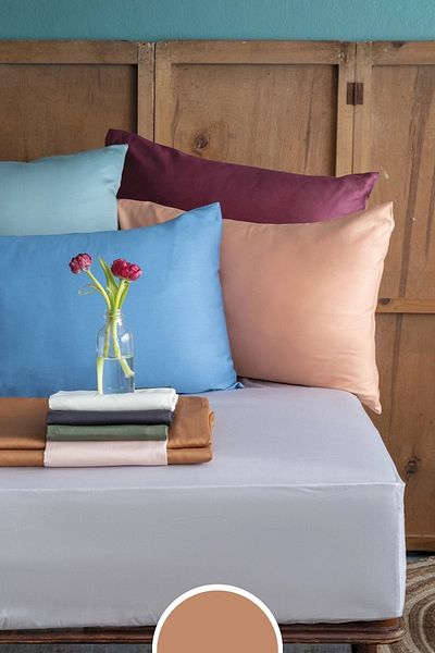 İssimo Simply Blush Cotton Satin Fitted Set 120*200/50*70(1)
