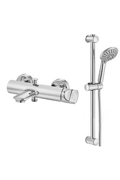 Eca Myra Bath Faucet + ECA Logica Sliding Shower Set Top Set