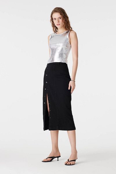 PARKhande White Printed Bag Banded Tank Top
