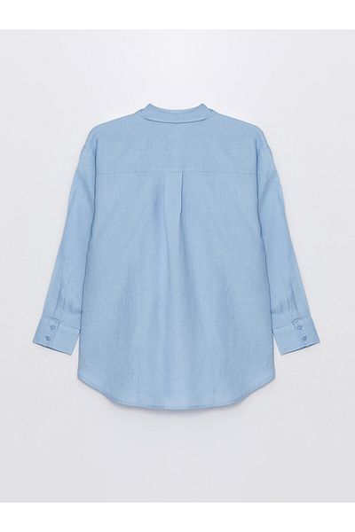LC Waikiki Cămașă de damă din in simplu Modest