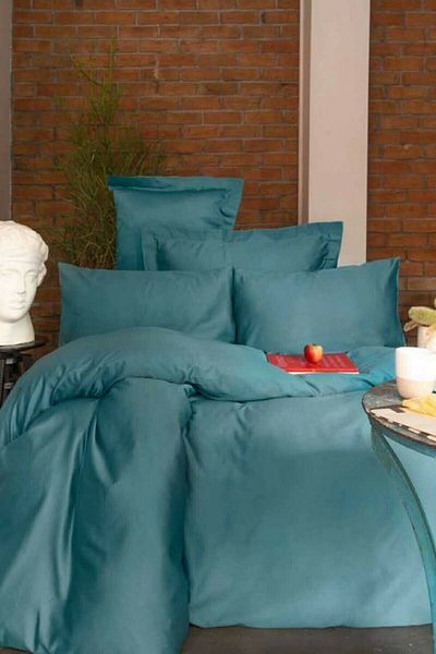 İssimo ملاءة سرير Ranforce Simply مقاس 120*200 سم باللون الفضي والأزرق