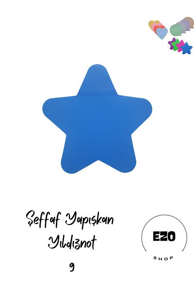 EZOSHOP Yıldznot 9 - Transparent ColoredPostitPaper
