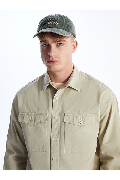 LC Waikiki Gabardine Men's Shirt - Comfortable Fit, Long Sleeve