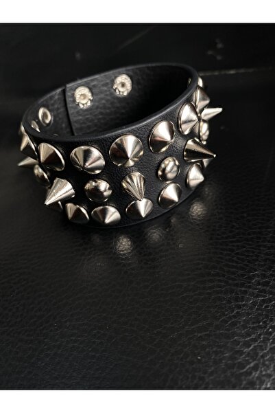 Aksabeltchokers 4.cm çivili punk metalci gotik vintage Bileklik 20.cm