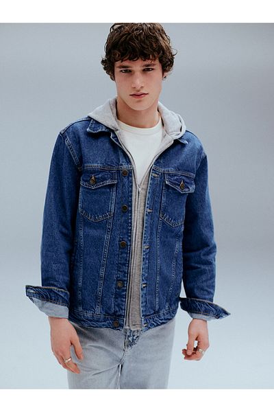 LC Waikiki Standard Fit Hooded Men's Jean Jacket