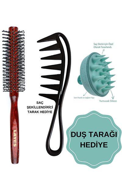 Layes Men's Hair Brush - Styling Comb, Blue Shower Comb