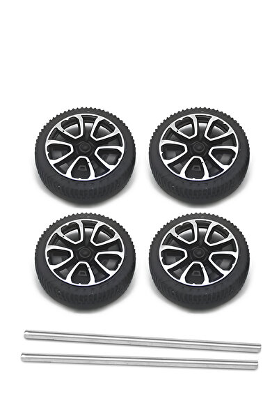 My Think Oyuncak Araba Tekerleği Seti 4lü Plastik Deney için Tekerlek