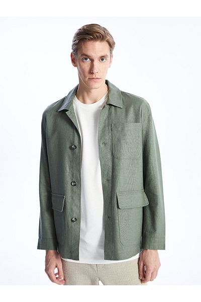 LC Waikiki Ανδρικό πουκάμισο γιακά παλτό Standard Fit