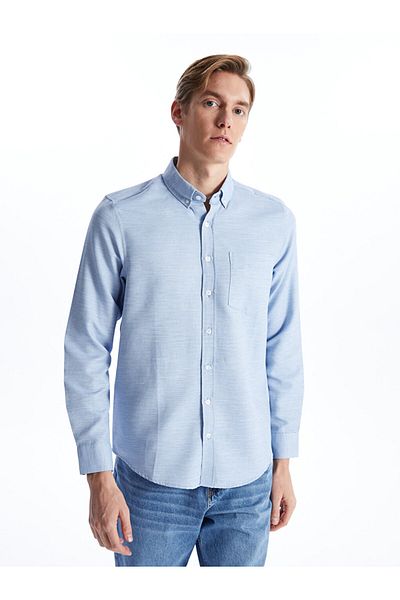 LC Waikiki Regular Fit Long Sleeve Dobby Men's Shirt