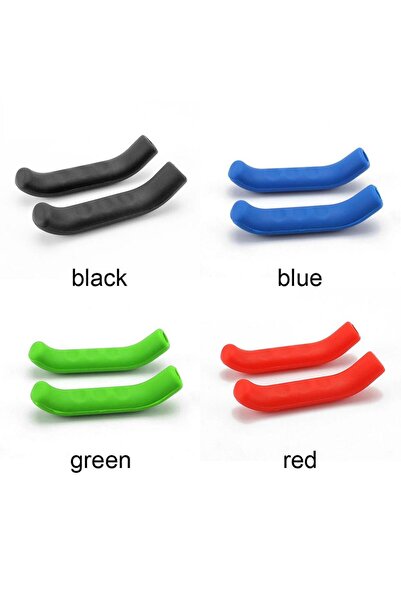Baygın Bisiklet Bisiklet Fren Kolu Koruyucu Silikon Pvc Koruyucu Siyah-kırmızı