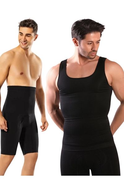 MODAGO Gorgeous Double Men's Corset Tank Top and Corset Boxer