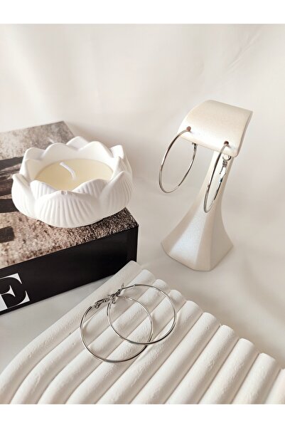 LİLYA AKSESUAR 316 L Steel Thin Hoop Earrings